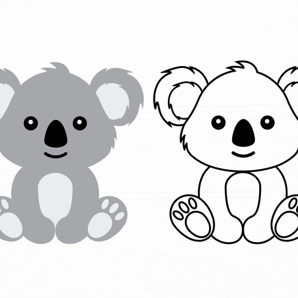 Baby Koala Svg Animal Svg Koala Svg Jungle  Animal Svg Cute Koala Svg Sweet Baby Koala Svg Files for Cricut Digital Download