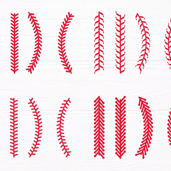 Baseball Stitches SVG Bundle Straight Baseball Stitches Svg Cut File Softball Svg Baseball Stitches Png Baseball Svg Instant Download