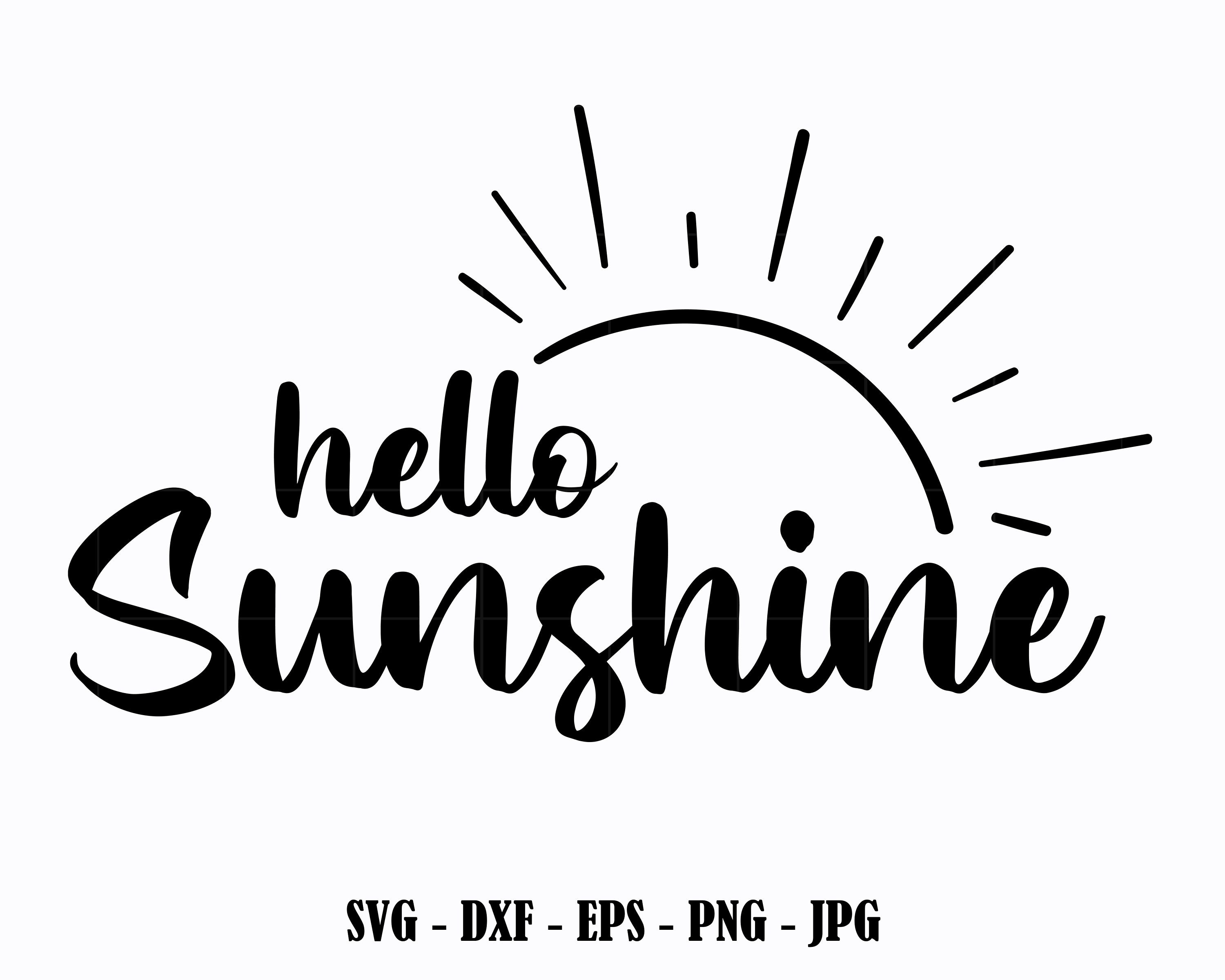 Hello Sunshine Svg Summer Svg Files for Cricut Summer Hello - Etsy Ireland