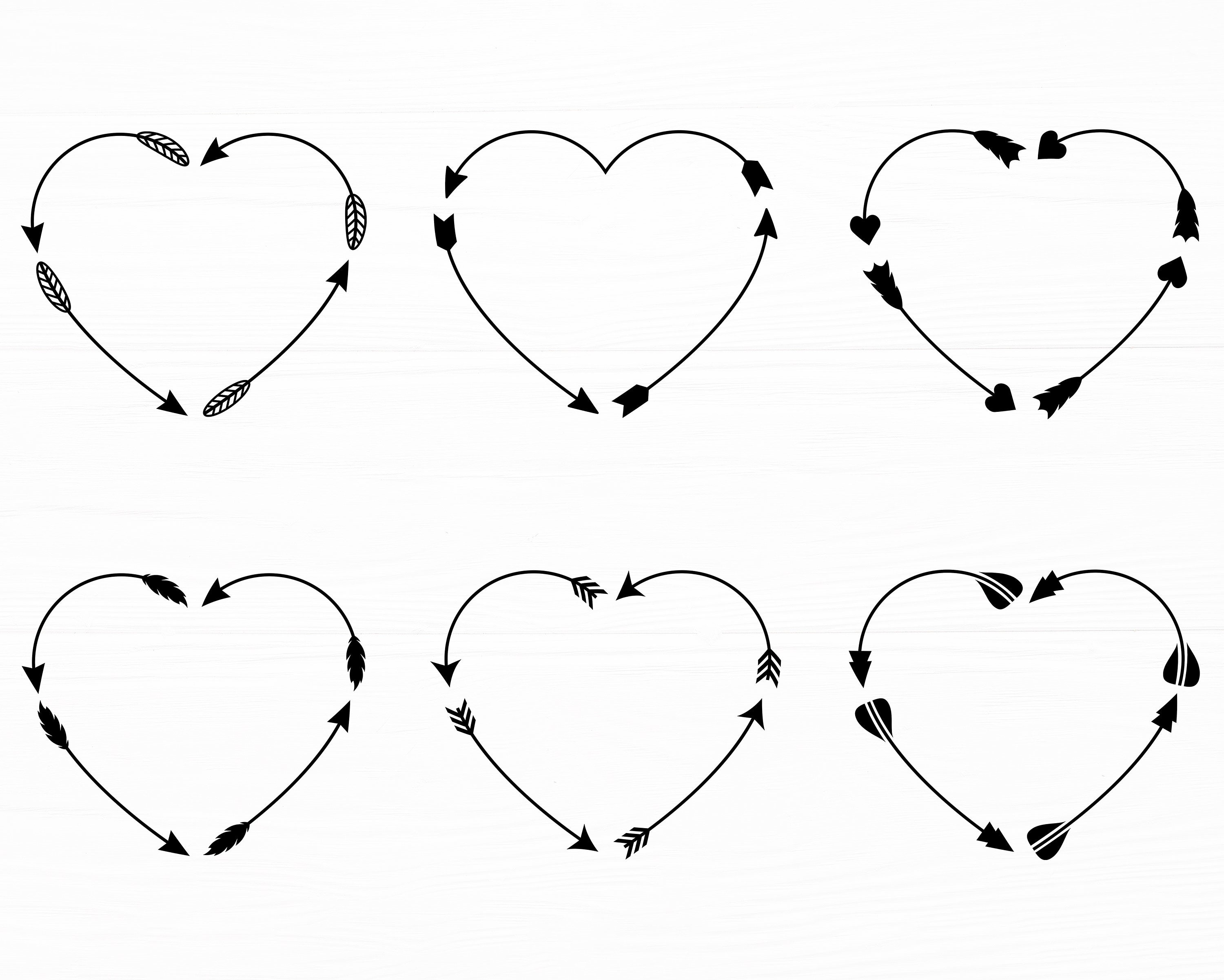 Arrow Heart Svg Arrow Frame Svg Valentine Wedding Arrow Svg - Etsy Ireland