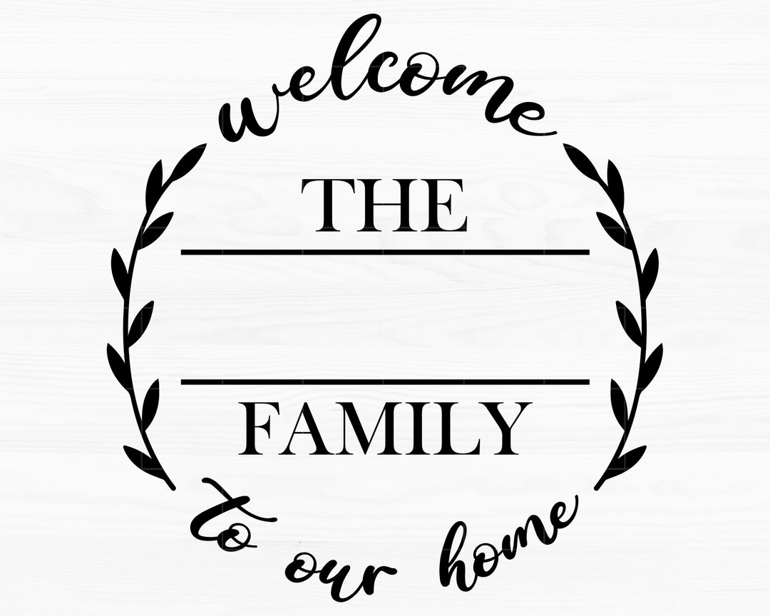 Family Name Monogram Svg Welcome to Our Home Split Monogram Svg Family ...
