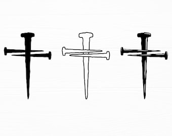Nail Cross Svg Bundle Christian Nail Cross Svg Cross Svg Religious Svg Cross Silhouette Cut File Nail Cross Clipart Digital Download
