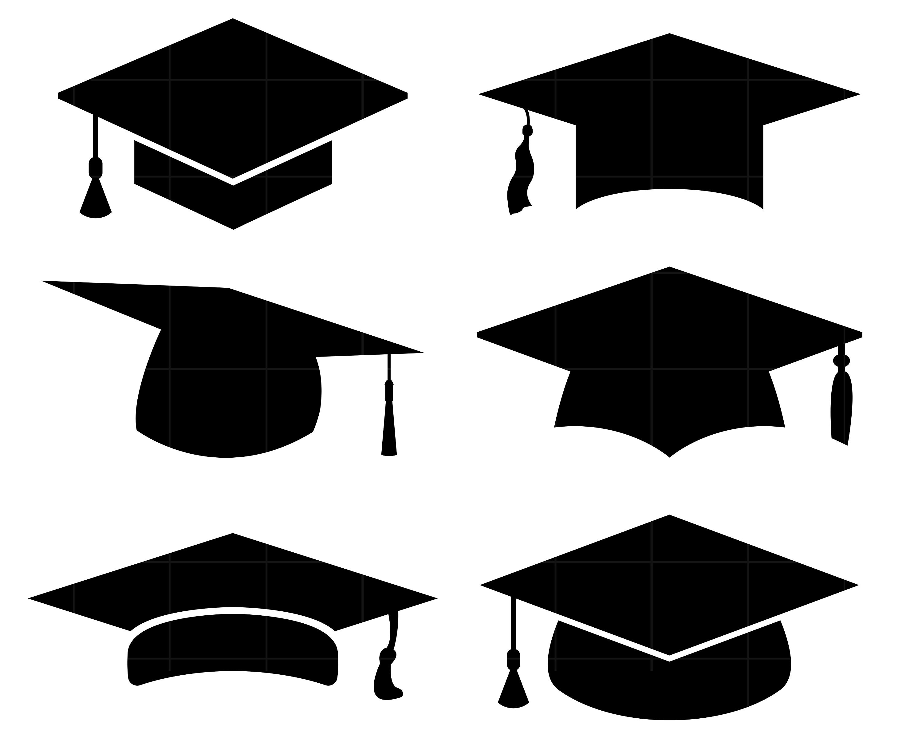 degree cap clipart front and back