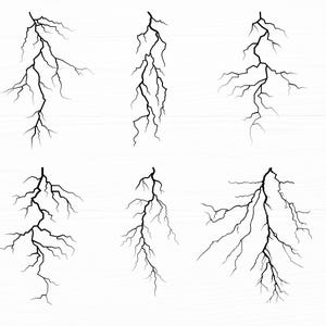 Blitz Streiks svg Bundle Thunder Bolt Cut Cracks Dateien für Cricut und Silhouette Digital Download