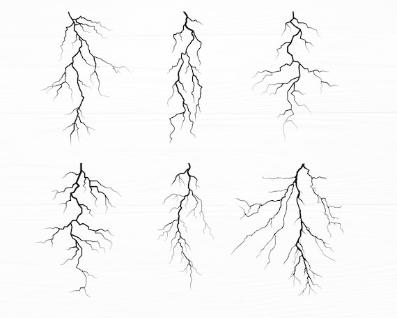 Lightning Strikes Svg Bundle Thunder Bolt Cut Cracks Files for