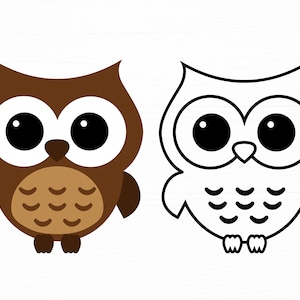 Eule-Svg-Bundle-Tier-Svg-Eule-Silhouette-Waldtier-Svg-Eule-Svg-Dateien für Cricut Eule Png Eule Clipart Digital Download