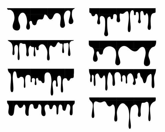 Dripping SVG Melting Svg Dripping Svg Files for Cricut | Etsy