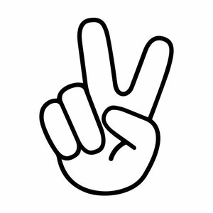 Peace Hand SVG Peace Sign SVG Peace Sign Cut File Peace Hand Vector Peace Sign Silueta Peace Sign Hand Symbol Cut File Descarga instantánea