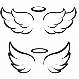 Angel Wings Svg Bundle Angel Wing Cut File Memorial Svg Wing Svg Angel Wings Svg Png Silhouette Angel Wing Téléchargement numérique