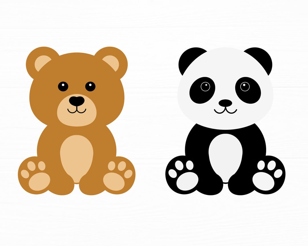 Baby Bear Baby Panda Svg Teddy Bear Svg Panda Svg Animal Svg File Cute ...