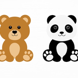 Baby Bear Baby Panda Svg Teddy Bear Svg Panda Svg Animal Svg File Cute Panda Bear Svg Files for Cricut Teddy Bear Cut File Sweet Panda Svg