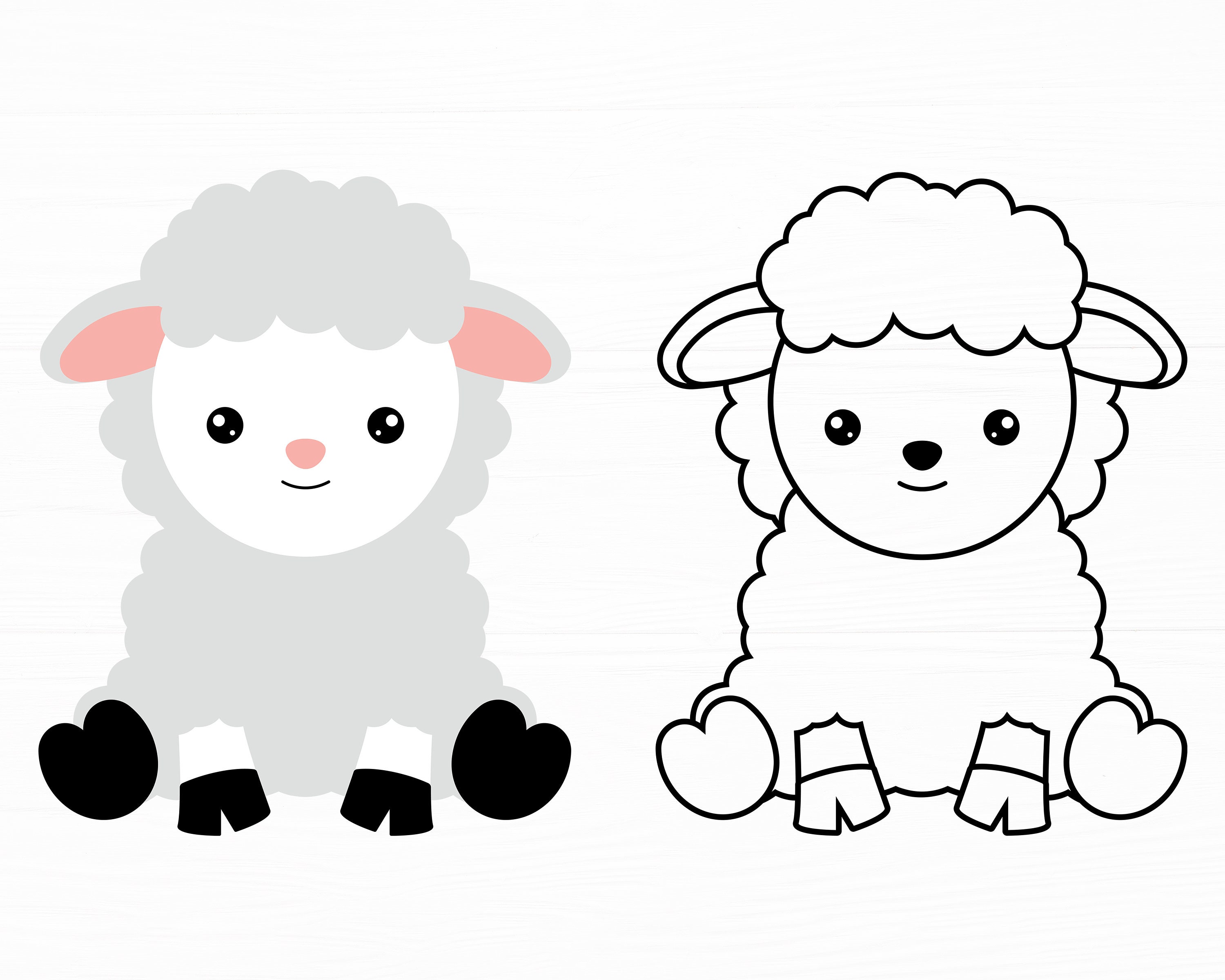 Cute Lamb Drawing - Etsy Cute Lamb Drawing - Etsy