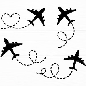 Vliegtuig Svg bundel vliegtuig Route Svg liefde vliegtuig Svg reizen Svg vliegtuig Svg-bestanden voor Cricut digitale Download