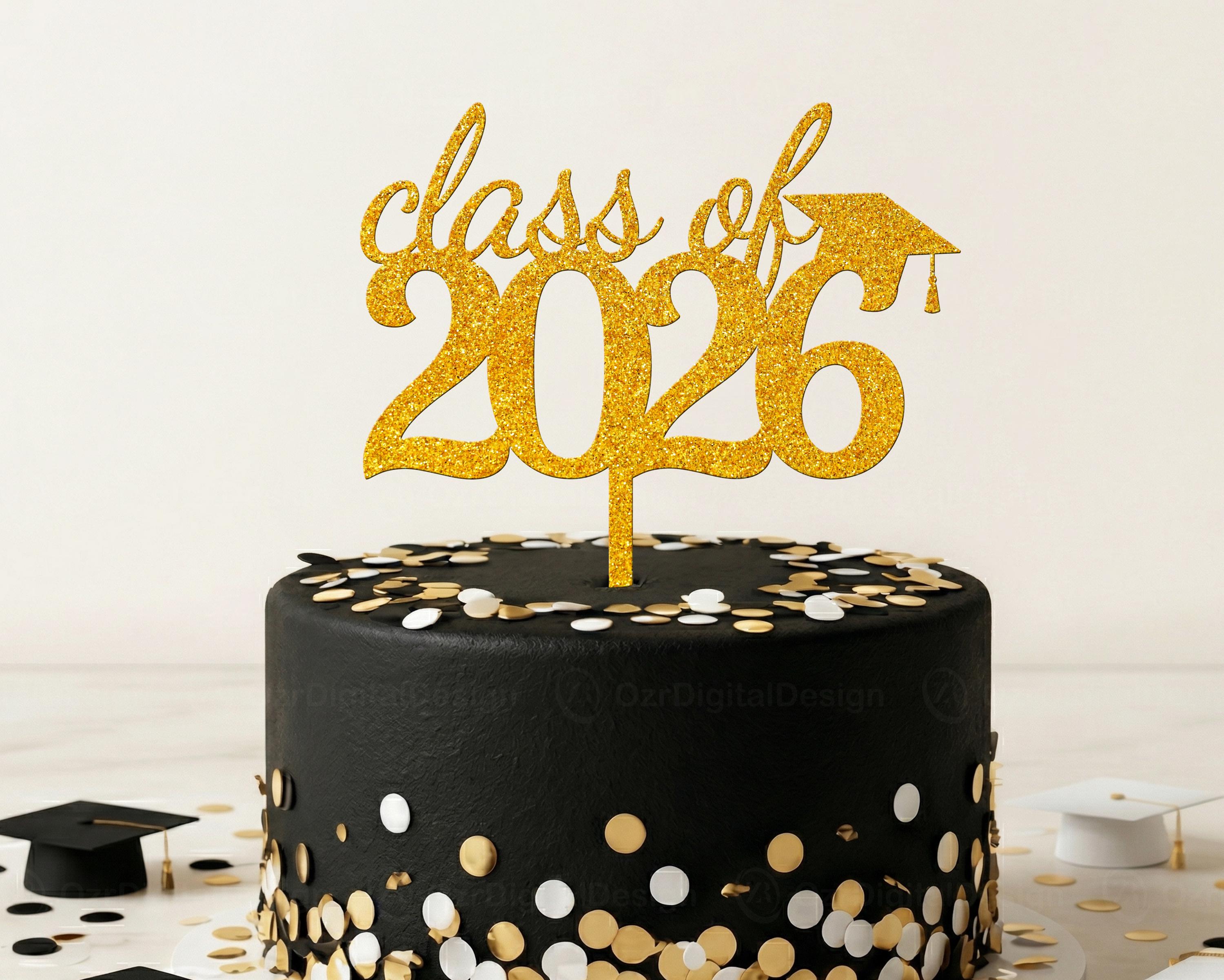 Class of 2026 Graduation SVG Bundle Senior Grad Cake Topper Design for ...