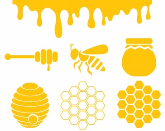 Honey SVG Bundle Bee Svg Files for Cricut Honey Comb Svg Honey Cut File Honey Png Honey Drip Svg Honey Comb Silhouette Digital Download