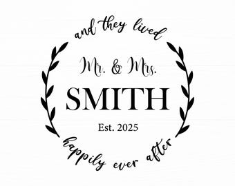 Mr and Mrs Split Monogram Svg Wedding Svg Family Name Svg Wedding Invitation Svg Marriage Svg Mr And Mrs Svg Just Married Svg Newlywed Gift