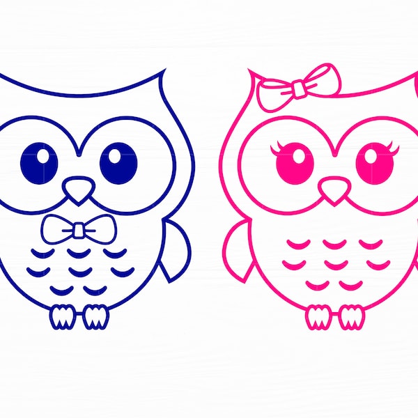 Owl Svg Owl Girl Boy Svg Cute Owl Cut File Baby Sweet Owl Svg Files for Cricut Animal Svg Digital Download