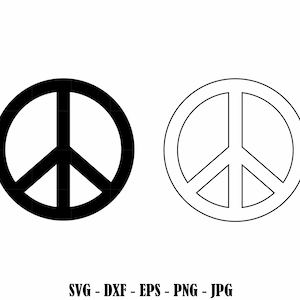 Symbole de paix Svg Peace Sign Svg Fichiers pour Cricut Peace Sign Cut File Silhouette Peace Sign Clipart Peace Symbol Vector Téléchargement numérique