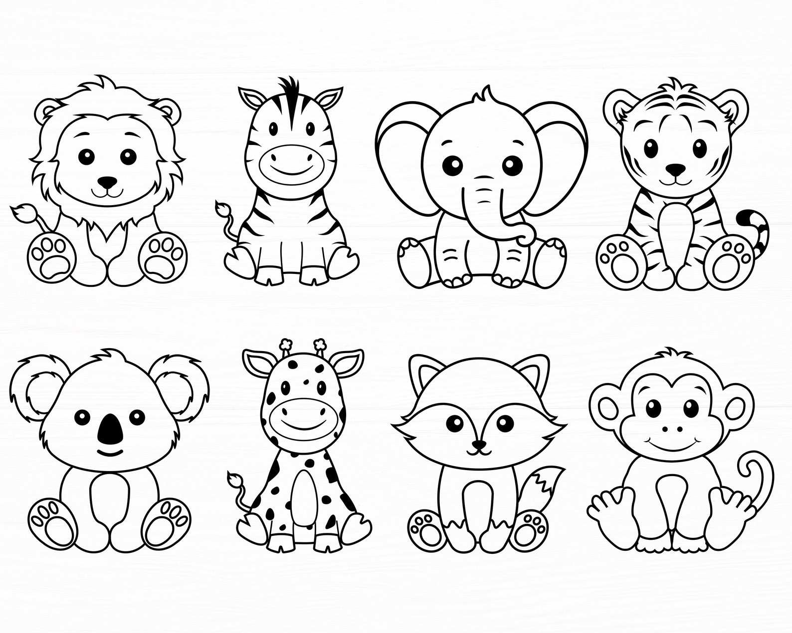 Animals Svg Bundle Baby Animals Svg Png Jungle Animals Svg - Etsy