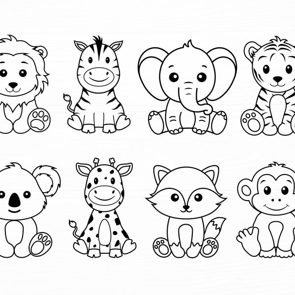 Animals Svg Bundle Baby Animals Svg Png Jungle Animals Svg Cute Sweet Animals Svg Zoo Animals Svg Baby Animals Svg Files for Cricut