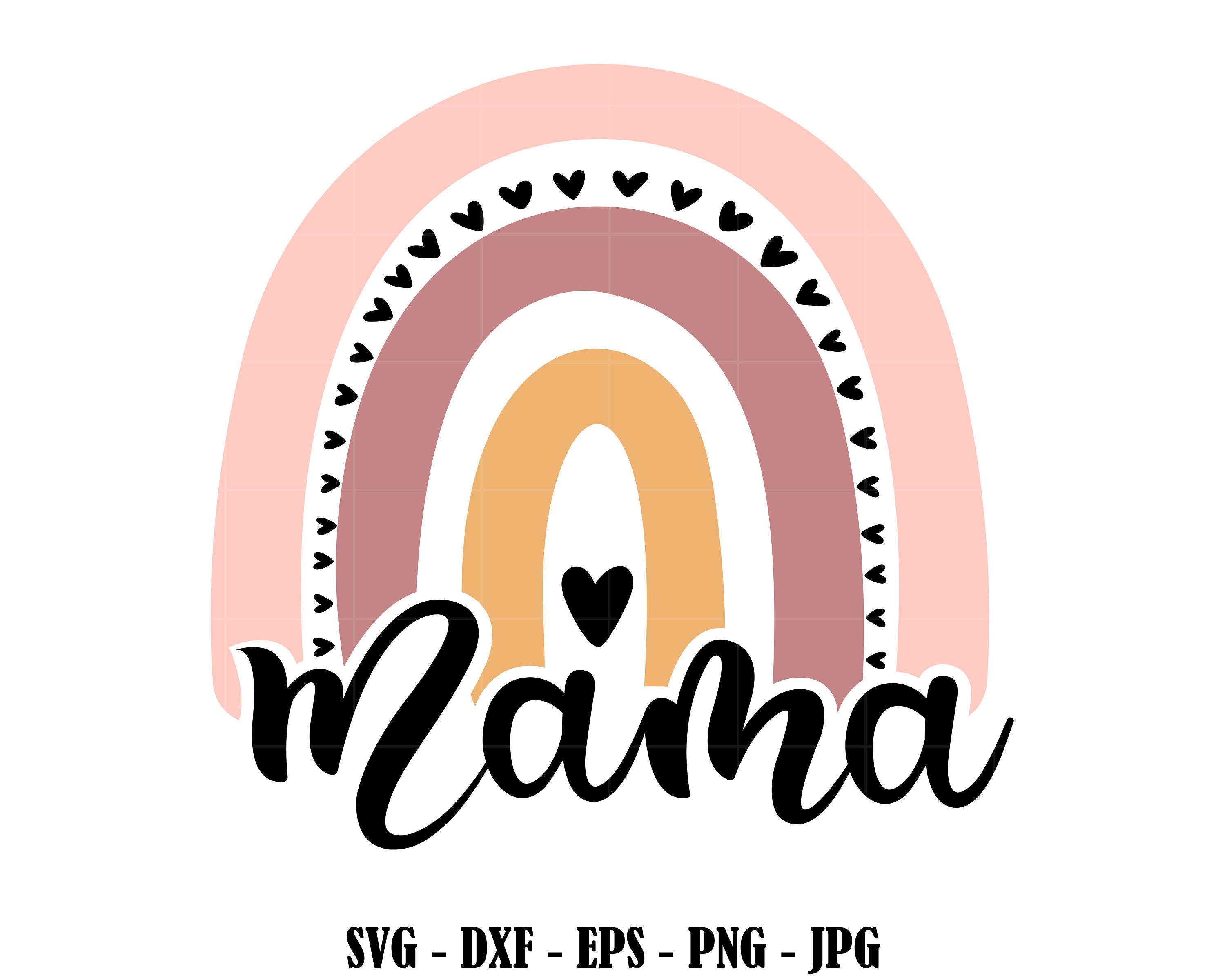 Rainbow Mama SVG Mama Svg Design Rainbow Svg Mother's Day Etsy