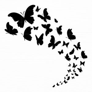 Papillons volants Svg Butterfly Swarm Svg Butterfly Clipart Butterflies Svg Butterflies Silhouette Butterfly Cut File Digital Download