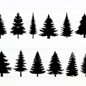 Pine Tree Svg Bundle Tree Silhouette Svg Natale Svg Pine Tree Cut File Pine Trees Svg Files for Cricut Forest Svg Digital Download