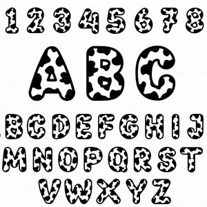 Alfabeto De Vaca Svg Letras De Vaca Svg Fonte De Vaca Svg Fonte Animal Números De Vaca Svg Alfabeto De Pele De Vaca Svg Alfabeto De Vaca Png Digital Download