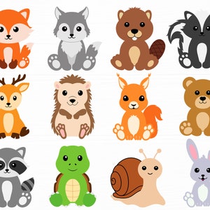 Woodland Animals Svg Bundle Baby Animal Svg Animal Svg jungle Animals Svg Animal Clipart Animal Svg Cut File Animals Png Digital Download