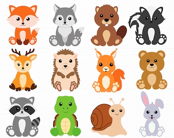 Woodland Animals Svg Bundle Baby Animal Svg Animal Svg jungle Animals Svg Animal Clipart Animal Svg Cut File Animals Png Digital Download