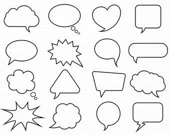 Speech Bubble Svg Bundle Word Bubble Svg Speech Bubble Clip Art Thought Bubble Svg Text Bubbles Frame Svg Digital Download