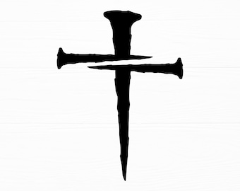 Nail Cross SVG Christian Svg Silhouette Christian Nail Cross Svg Png Files for Cricut Cross Cut File Digital Download
