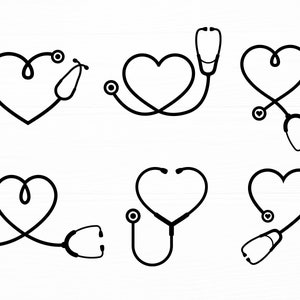 Estetoscópio Svg Pacote Coração Estetoscópio Svg Enfermeira Svg Coração Svg Enfermeira Vida Svg Estetoscópio Svg Png Estetoscópio Corte Arquivo Digital Download