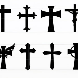 Cross Svg Bundel Religieuze Svg Christian Cross Svg Jesus Svg Cross Cut Files voor Silhouette Christian Svg Png Digitale Download