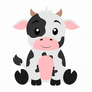 Cow Svg Farm Animal Svg Baby Cow Svg Animal Svg Cute Cow Svg Farm Animal Cricut Cut Files Cow Png Instant Download