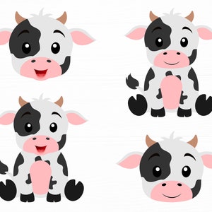 Baby Cow Svg Animal Svg Cute Cow Svg Farm Animal Svg Cow Png Baby Farm Animal Svg Cute Animal Svg Files Digital Download