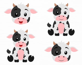Baby Cow Svg Animal Svg Cute Cow Svg Farm Animal Svg Cow Png Baby Farm Animal Svg Cute Animal Svg Files Digital Download