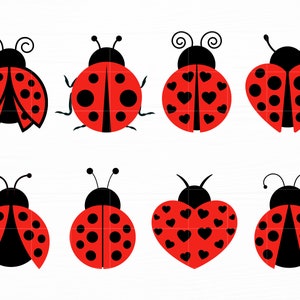 Ladybug Svg Bundle Ladybug Clipart Ladybug Fichiers pour Cricut Ladybug Png Ladybug Cut File Silhouette Téléchargement instantané