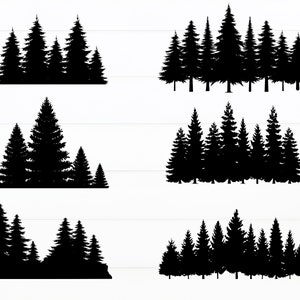 Pine Trees Svg Bundle Nature Svg Trees Cut File Pine Tree Silhouette Tree Svg File for Cricut Trees Vector Tree Line Svg Digital Design