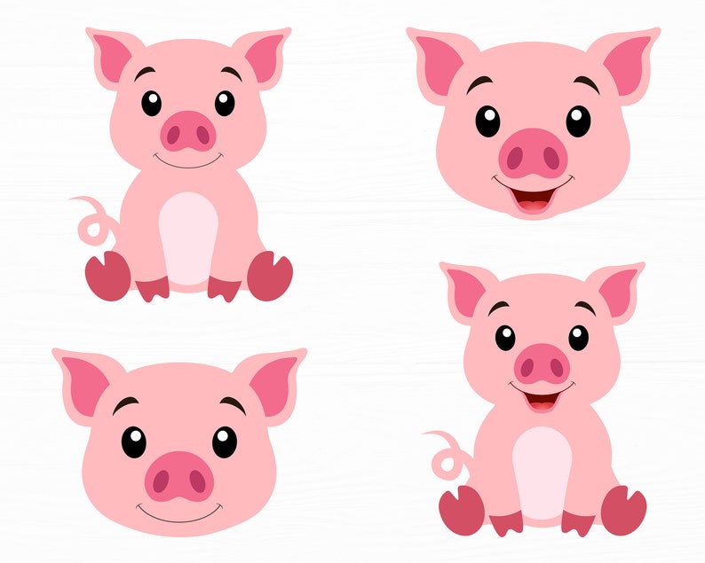 Baby Pig Svg Animal Svg Cute Pig Svg Farm Animal Svg Pig Png Baby Farm Animal Svg Cute Animal Svg Files Digital Download image 1