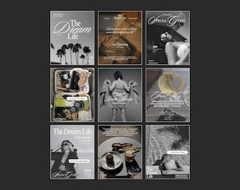 Podcast Graphics, High Contrast Monochrome, Social Media Kit, Modern Leadership, Editorial, Instagram Branding