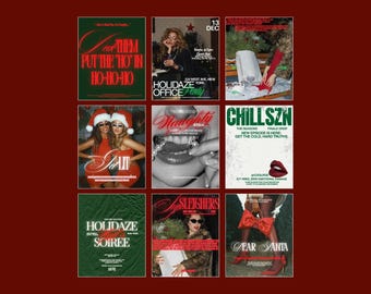 Bold Christmas Canva Templates: Editorial Social Media Set