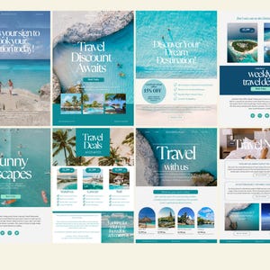 Travel Advisor | Travel Agent Templates | Email Template | Canva Template Email Newsletter Template | Email Campaign Template | TravelCanva