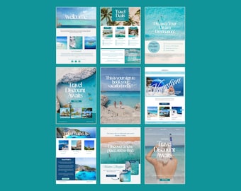 Travel Agent Email Templates: Canva Newsletter Designs (Digital Download)