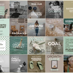 Coaching Instagram Canva Templates: Social Media Branding (Digital Download)
