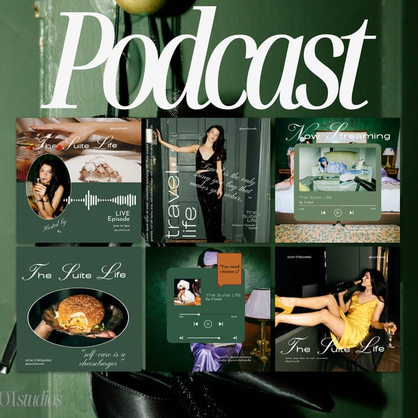 Podcast Instagram Template | Podcast Design | Podcast Cover | Canva Template | Instagram Templates | Instagram Marketing | Instagram Stories