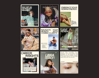 Coaching Brand, Celestial Aesthetic, Canva Templates, Manifestation Coach, Astrology, Instagram Grid
