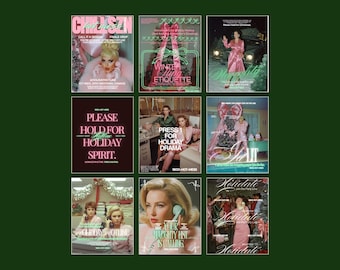 Plantillas navideñas para Instagram / Estilo llamativo, festivo, festivo, estético / Plantillas para redes sociales / Canva / Branding / HOLIDAY HOTLINE
