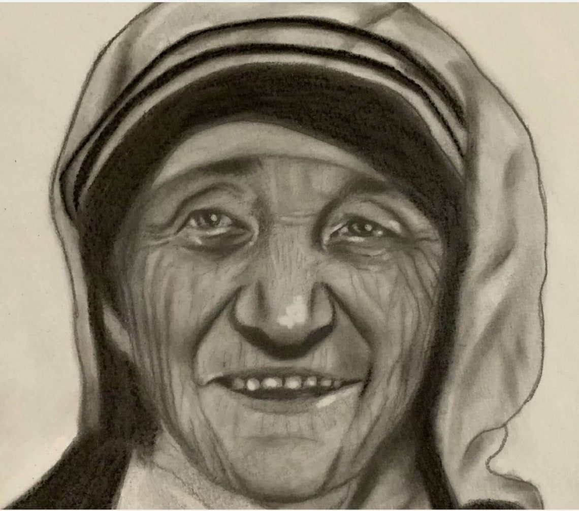 Mother Teresa Pencil Art