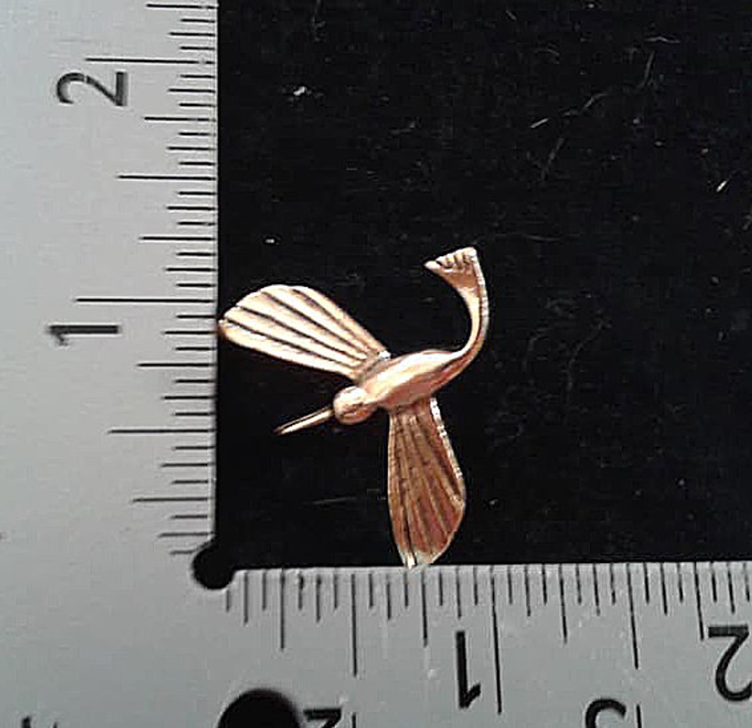 2 Swooping HUMMINGBIRD TACK Pin.antique Gold Finish. Pack of 2. - Etsy
